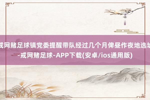 戒网赌足球镇党委提醒带队经过几个月俾昼作夜地选址-戒网赌足球-APP下载(安卓/ios通用版)