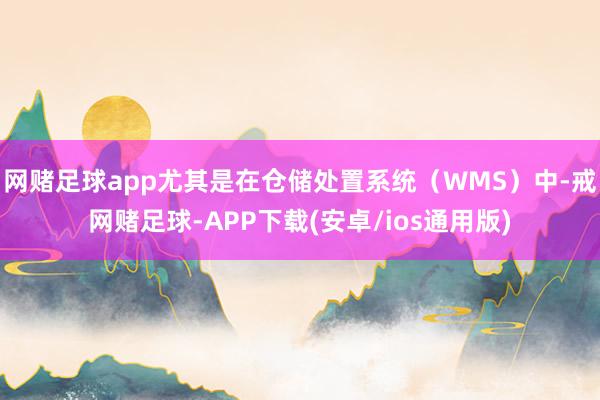 网赌足球app尤其是在仓储处置系统（WMS）中-戒网赌足球-APP下载(安卓/ios通用版)
