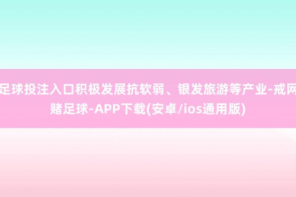 足球投注入口积极发展抗软弱、银发旅游等产业-戒网赌足球-APP下载(安卓/ios通用版)