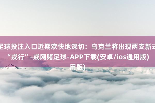 足球投注入口近期欢快地深切：乌克兰将出现两支新式“戎行”-戒网赌足球-APP下载(安卓/ios通用版)