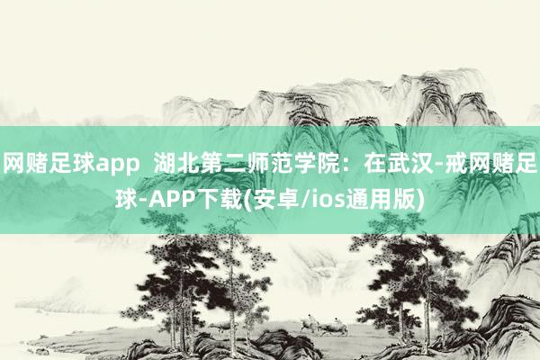 网赌足球app  湖北第二师范学院：在武汉-戒网赌足球-APP下载(安卓/ios通用版)