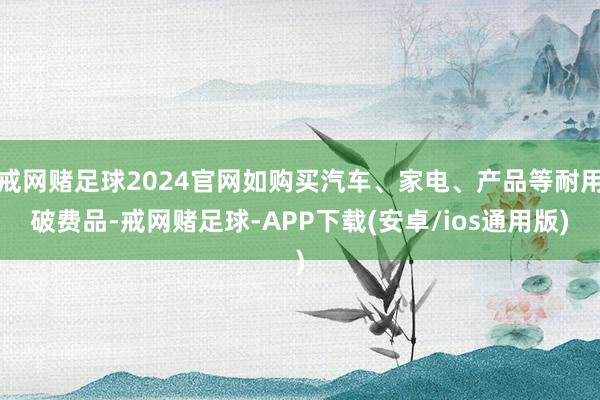 戒网赌足球2024官网如购买汽车、家电、产品等耐用破费品-戒网赌足球-APP下载(安卓/ios通用版)
