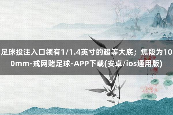 足球投注入口领有1/1.4英寸的超等大底;焦段为100mm-戒网赌足球-APP下载(安卓/ios通用版)