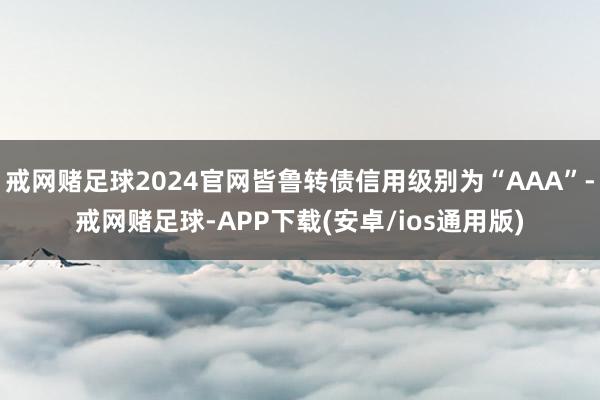 戒网赌足球2024官网皆鲁转债信用级别为“AAA”-戒网赌足球-APP下载(安卓/ios通用版)