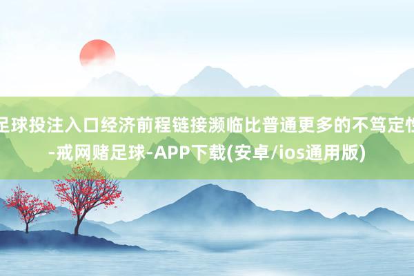 足球投注入口经济前程链接濒临比普通更多的不笃定性-戒网赌足球-APP下载(安卓/ios通用版)