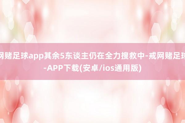 网赌足球app其余5东谈主仍在全力搜救中-戒网赌足球-APP下载(安卓/ios通用版)