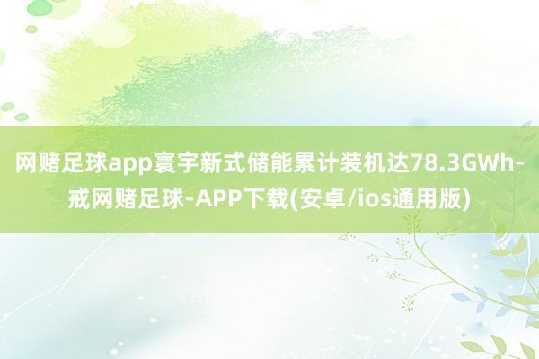 网赌足球app寰宇新式储能累计装机达78.3GWh-戒网赌足球-APP下载(安卓/ios通用版)