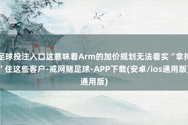 足球投注入口这意味着Arm的加价规划无法着实“拿持”住这些客户-戒网赌足球-APP下载(安卓/ios通用版)